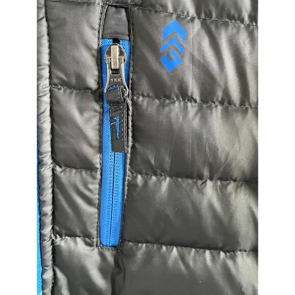 Free Country Jacket Sweater Fleece Hooded Full Zipper Gray Blue Large - Picture 3 of 10